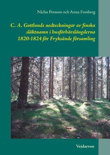 C. A. Gottlunds nedteckningar av finska slktnamn i husfrhrslngderna 182 (hftad)