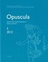 Opuscula 5 ; 2012 Annual of the Swedish Institutes at Athens and Rome