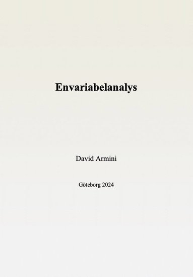 Envariabelanalys (h�ftad)