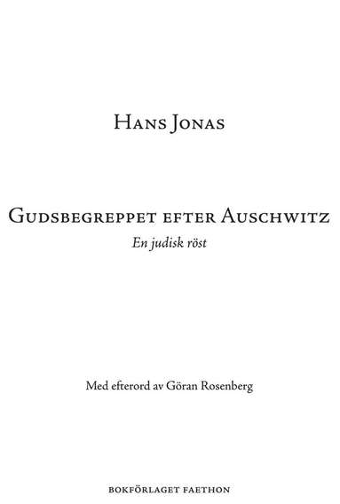Gudsbegreppet efter Auschwitz : En judisk r�st (inbunden)