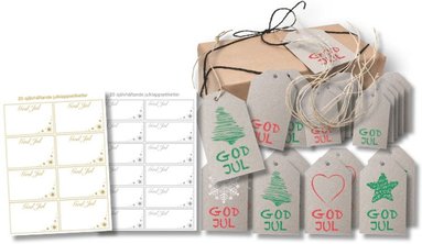 Julklappsetiketter (kartonnage)
