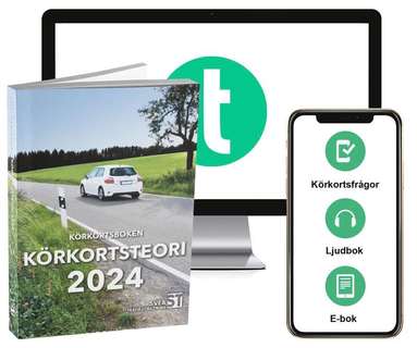K�rkortsboken K�rkortsteori 2024 (bok + digitalt teoripaket med k�rkortsfr�gor, �vningar, ljudbok & ebok)