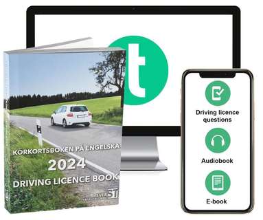 K�rkortsboken p� Engelska 2024 ; Driving licence book (book + theory pack with online exercises, theory questions, audiobook & ebook) (inbunden)