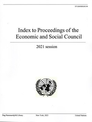 Index to proceedings of the Economic and Social Council (inbunden)