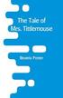Tale of Mrs. Tittlemouse