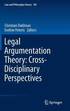 Legal Argumentation Theory: Cross-Disciplinary Perspectives