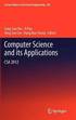 Computer Science and its Applications