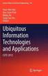 Ubiquitous Information Technologies and Applications