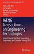IAENG Transactions on Engineering Technologies