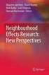 Neighbourhood Effects Research: New Perspectives