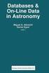 Databases & On-line Data in Astronomy