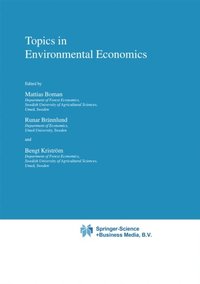 Topics in Environmental Economics (e-bok)
