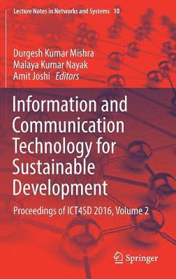 Information and Communication Technology for Sustainable Development (inbunden)