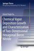 Chemical Vapor Deposition Growth and Characterization of Two-Dimensional Hexagonal Boron Nitride