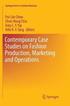 Contemporary Case Studies on Fashion Production, Marketing and Operations