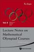 Lecture Notes On Mathematical Olympiad Courses: For Junior Section (In 2 Volumes)