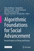 Algorithmic Foundations for Social Advancement