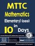 MTTC Mathematics (Elementary) (089) in 10 Days