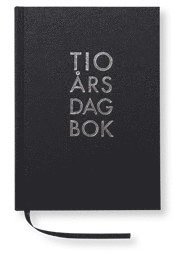 10-års dagbok A5 textil svart (spel)