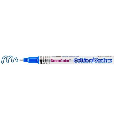 Markerpenna DecoColor Color Outliner bl&aring;/silver
