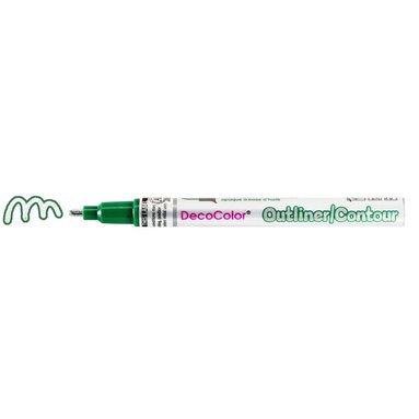 Markerpenna DecoColor Color Outliner gr&ouml;n/silver