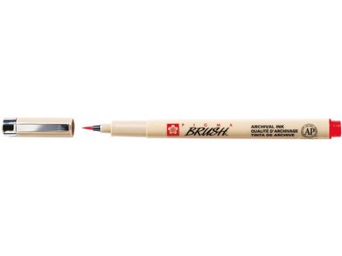 Tuschpenna Pigma Brush r&ouml;d