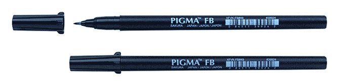 Tuschpenna Pigma Pro Brush F svart, Övrigt. Tillgänglighet: Lägg i varukorg