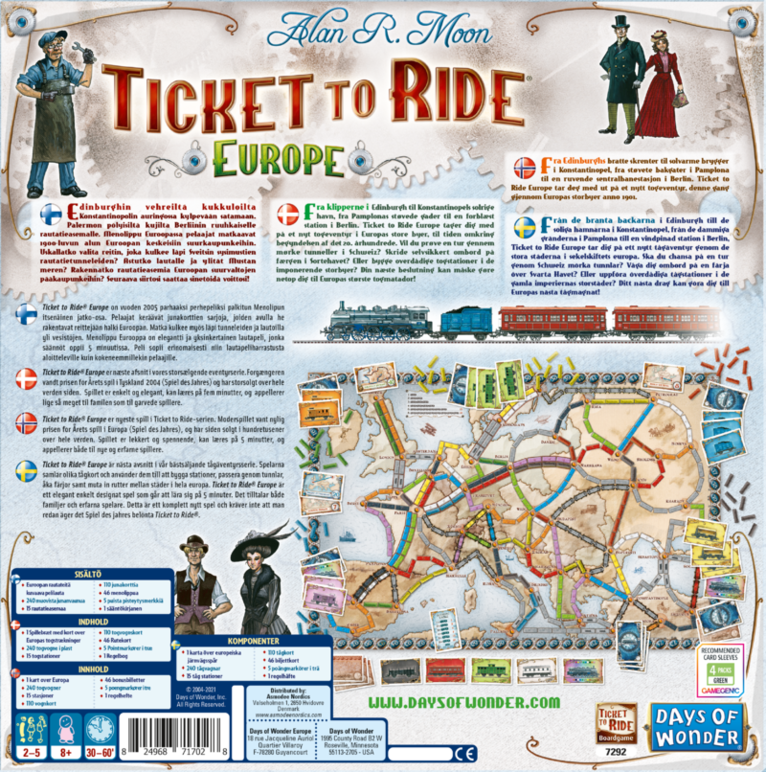 Ticket To Ride - Europa, Övrigt