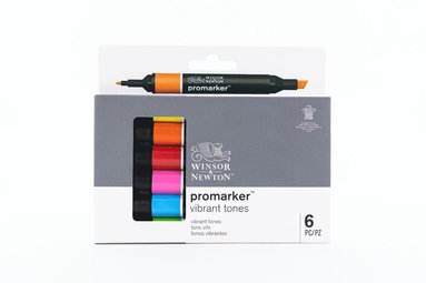 Tuschpenna Promarker 6st Vibrant tones