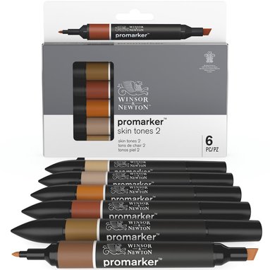 Tuschpenna Promarker 6 Skin tones set 2