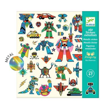 Klistermärken Robotar 160-pack Djeco
