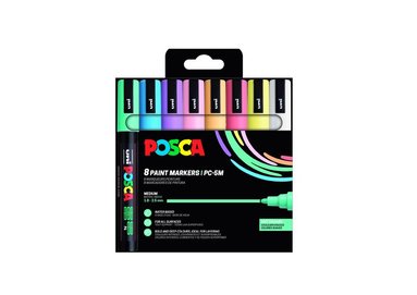 Marker Posca PC-5M 8 pastellfärger