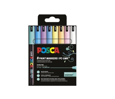 Marker Posca PC-1MR 8 pastellfärger, Övrigt
