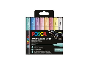 Marker Posca PC-1M 8 pastellfärger, Övrigt
