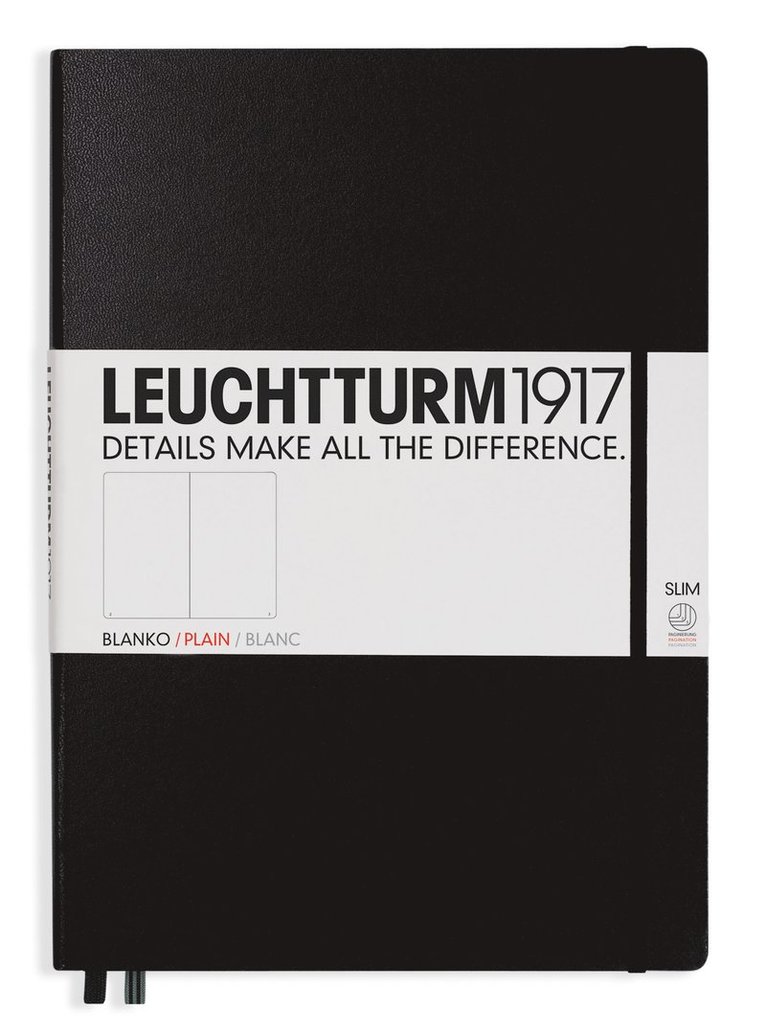 Anteckningsbok A4+ Leuchtturm1917 slim olinjerad Black, Övrigt. Tillgänglighet: Lägg i varukorg