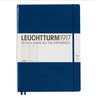 Anteckningsbok A4+ Leuchtturm1917 Slim linjerad Navy