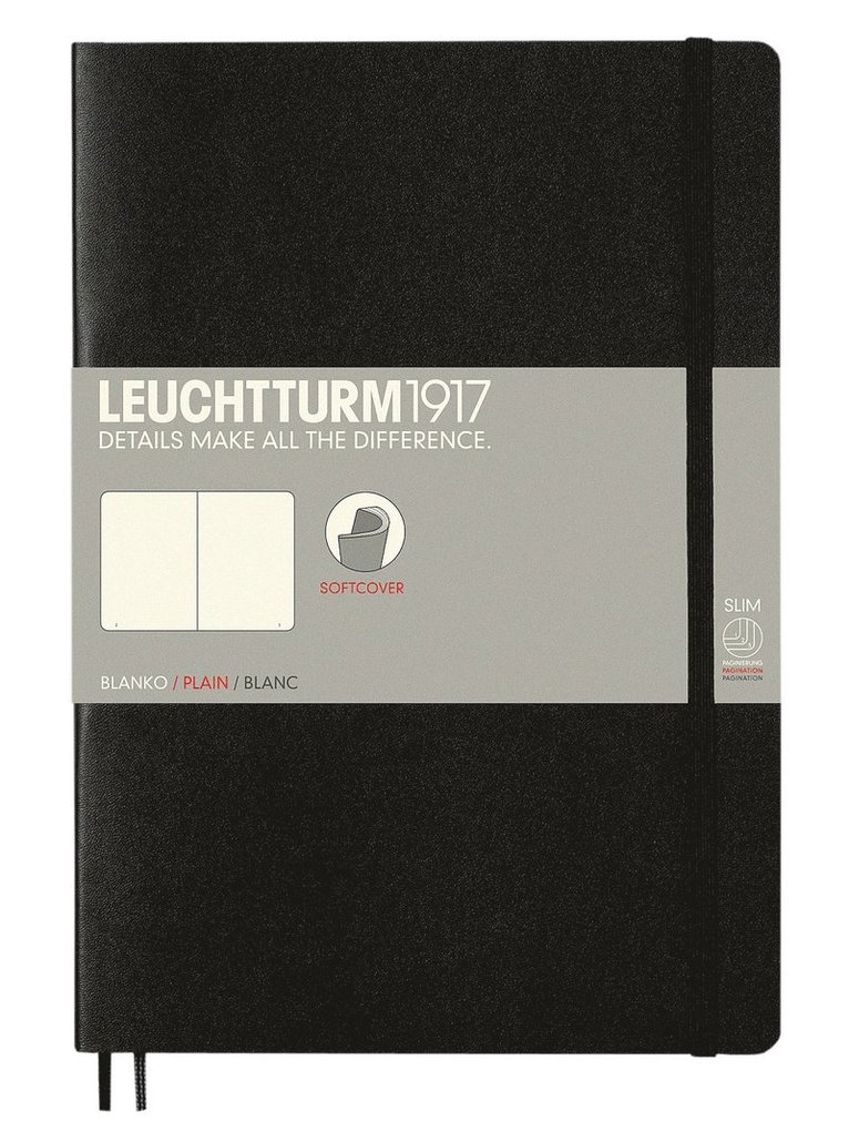 Anteckningsbok B5 Leuchtturm1917 olinjerad mjuk Black, Övrigt. Tillgänglighet: Lägg i varukorg