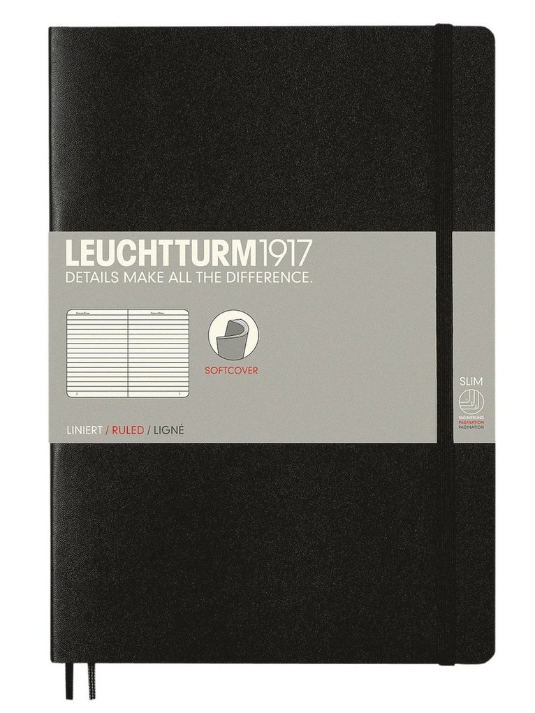 Anteckningsbok B5 Leuchtturm1917 linjerad mjuk Black, Övrigt. Tillgänglighet: Tillfälligt slut