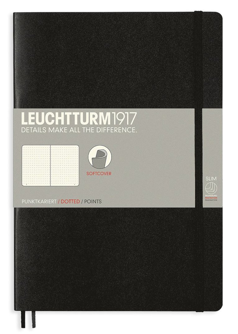 Anteckningsbok B5 Leuchtturm1917 dotted Black, Övrigt. Tillgänglighet: Lägg i varukorg