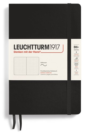 Anteckningsbok B6 Leuchtturm1917 dotted mjuk svart, Övrigt