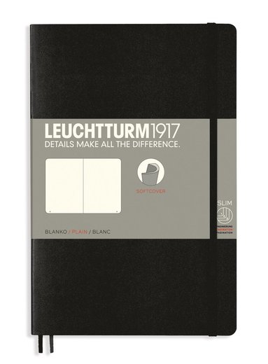 Anteckningsbok B6 Leuchtturm1917 olinjerad mjuk Black, Övrigt