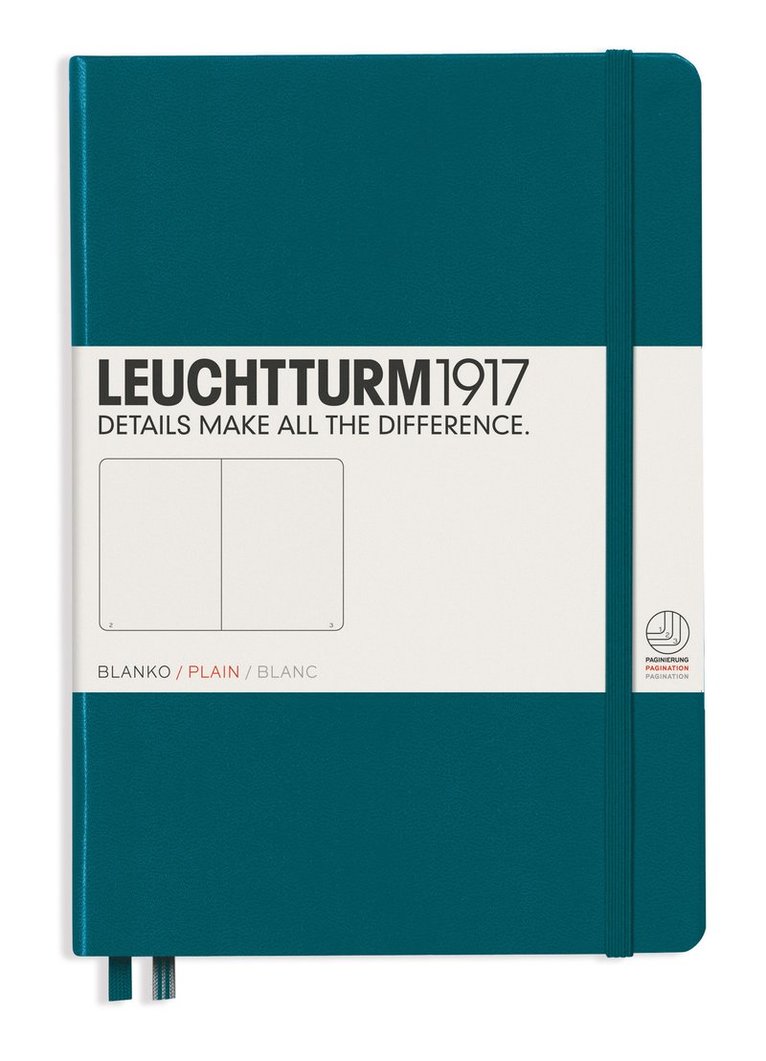 Anteckningsbok A5 Leuchtturm1917 olinjerad Pacific Green, Övrigt. Tillgänglighet: Lägg i varukorg