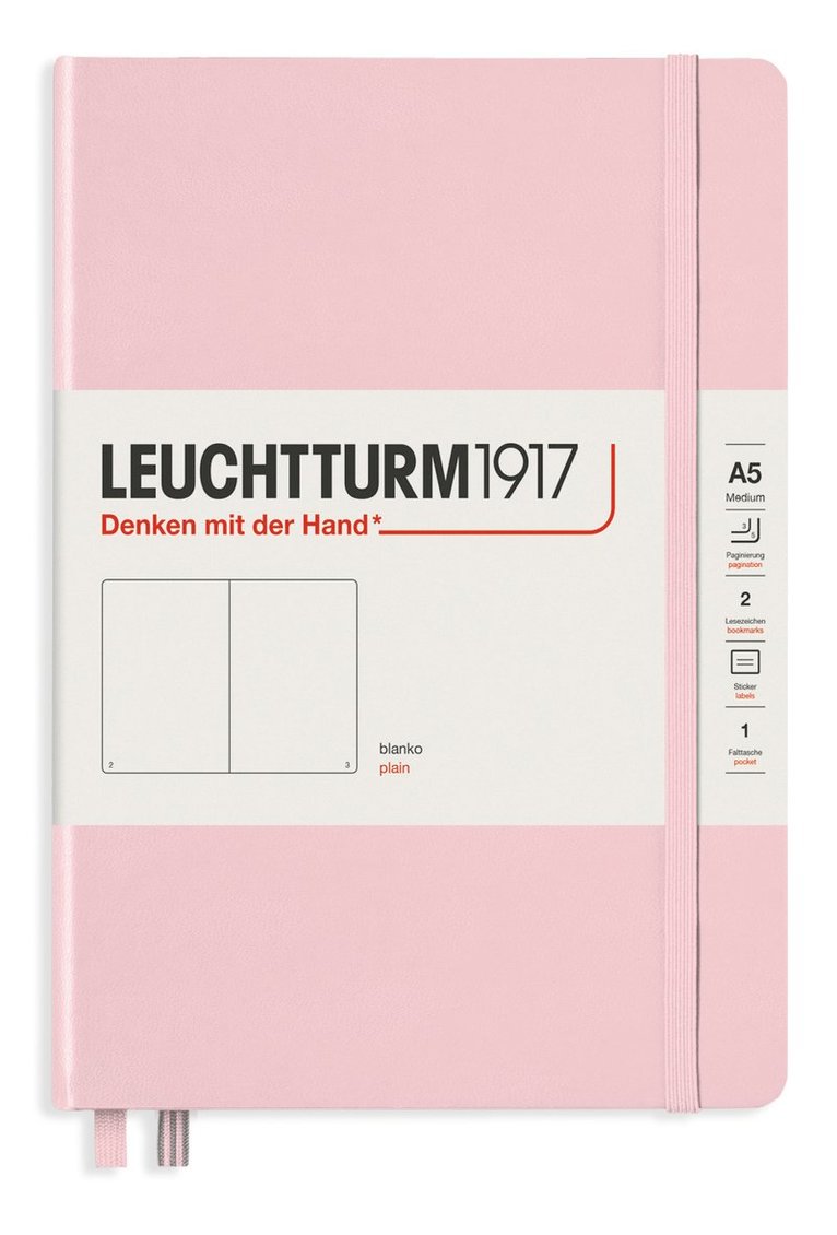 Anteckningsbok A5 Leuchtturm1917 olinjerad Powder, Övrigt