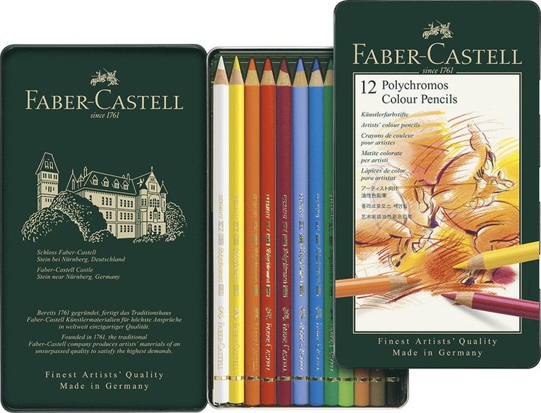 Färgpenna Faber-Castell Polychromos 12 färger, Övrigt