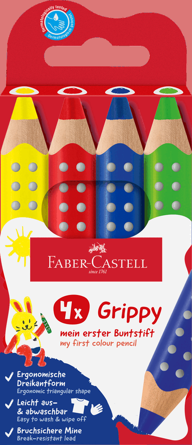 Färgpenna Faber-Castell Grippy 3-in-1 XXL 4 färger, Övrigt