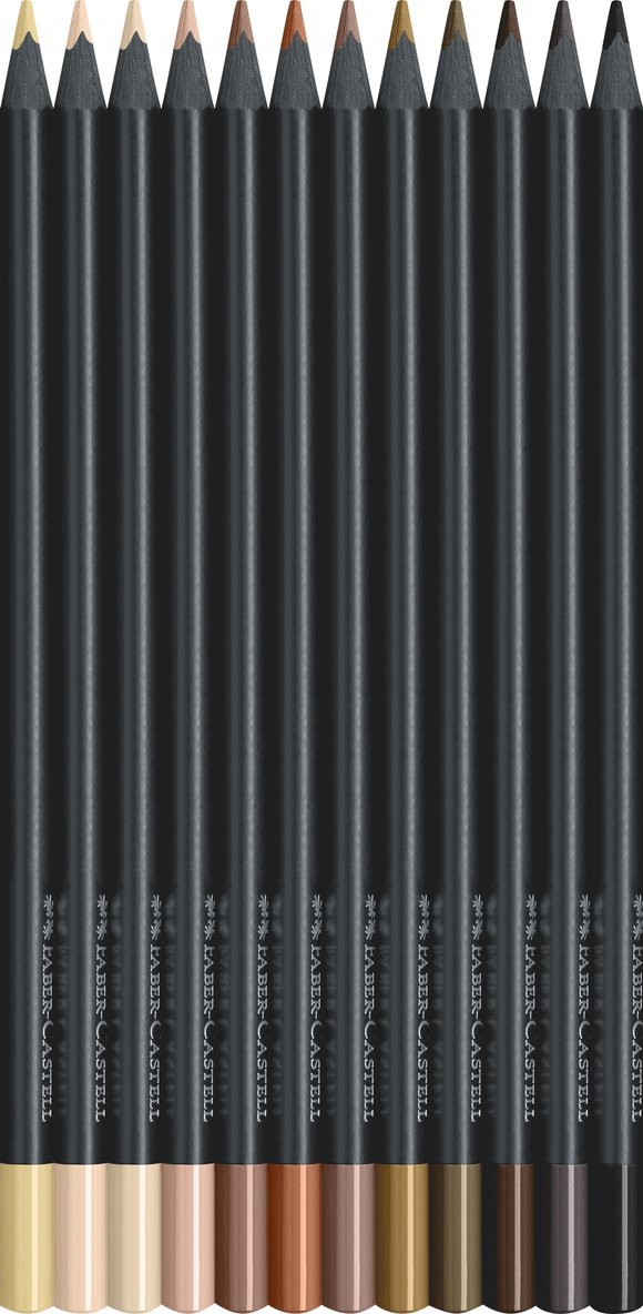 Färgpenna Faber-Castell Black Edition hudton 12 färger, Övrigt