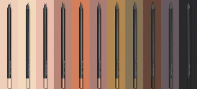 Färgpenna Faber-Castell Black Edition hudton 12 färger, Övrigt