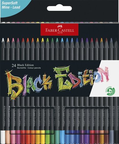 F&auml;rgpenna Faber-Castell Black Edition 24 f&auml;rger
