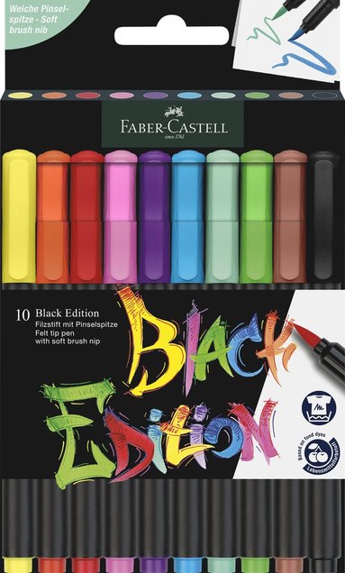 Penselpenna Faber-Castell Black Edition 10 färger