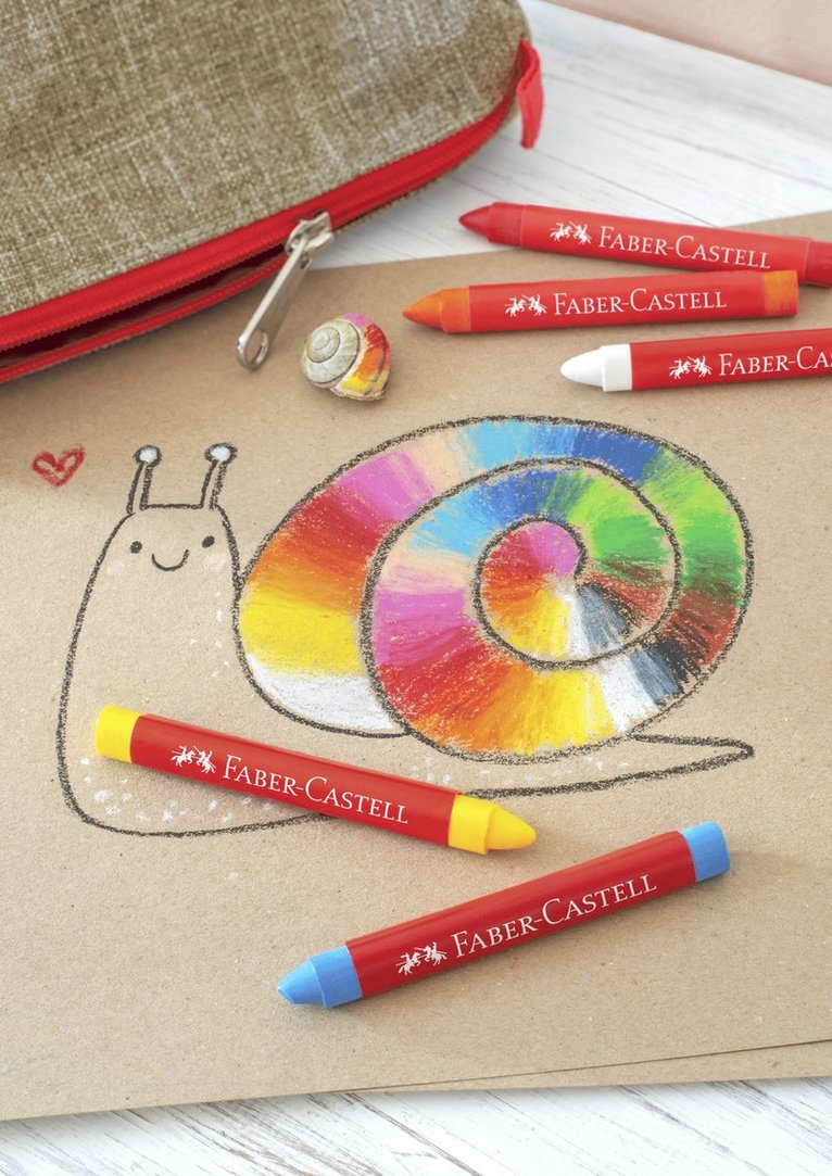 Vaxkrita Faber-Castell trekantig 12 färger, Övrigt